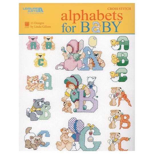 Leisure Arts Alphabets For Baby Cross Stitch Book, Cross Stitch Patterns, Books, Pattern Book, Design Books, Design Books